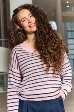 Bcdell Striped V-Neck Jumper 1240