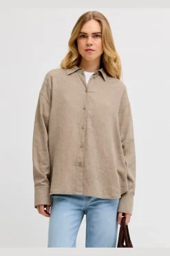 Jxalmira Linen Blend Ls Shirt Ln