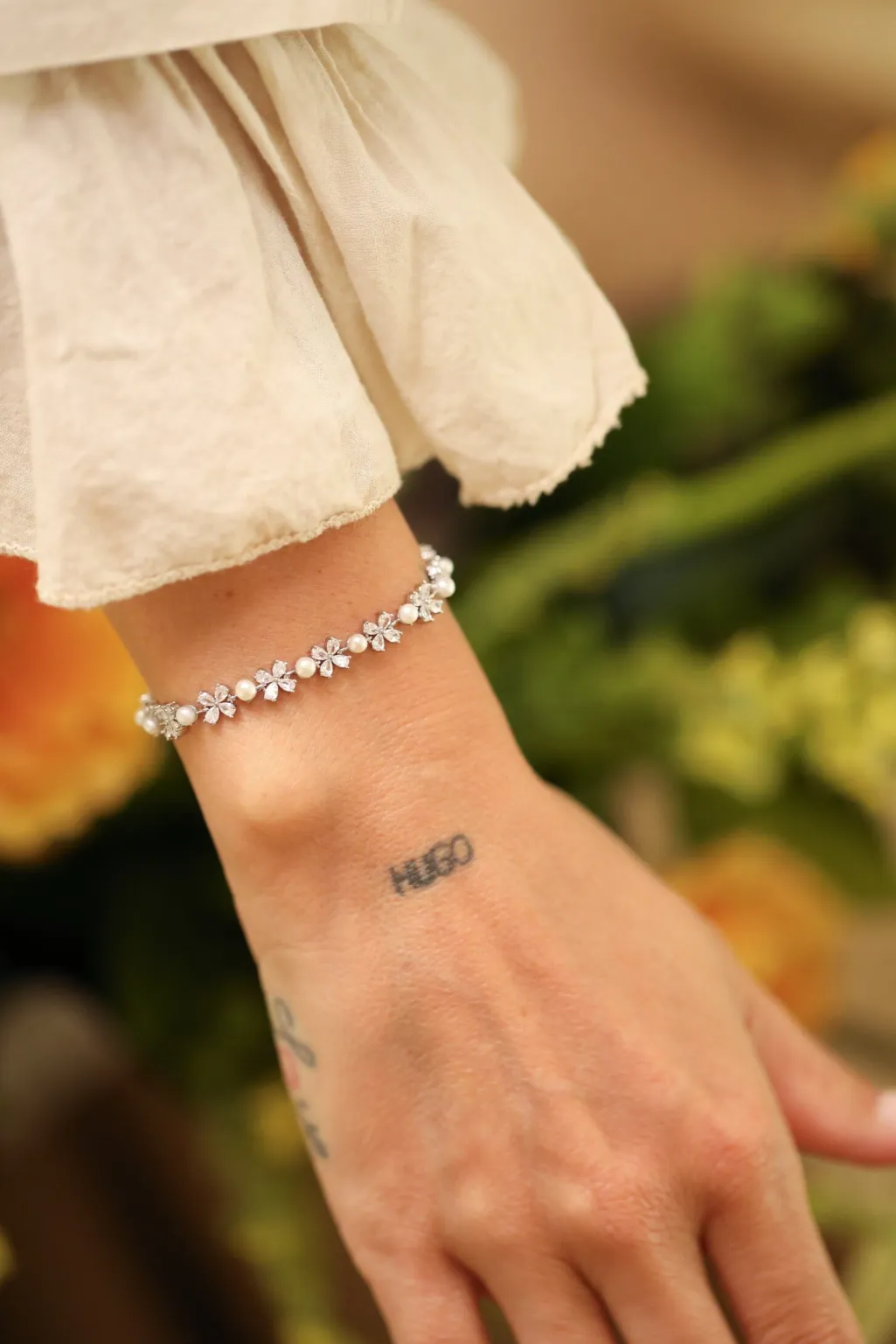 Silver Daisy Bracelet