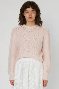 Sncable Knit With Bobblestw54-3294