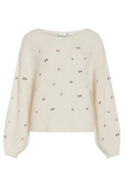 Vimarley L/S Emb Knit Pullover