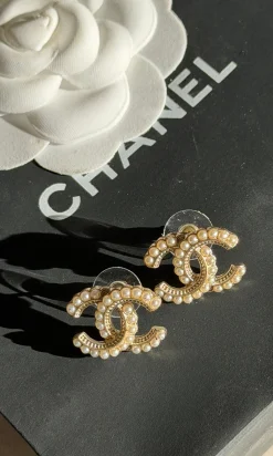 Vintage Chanel CC Øreringe
